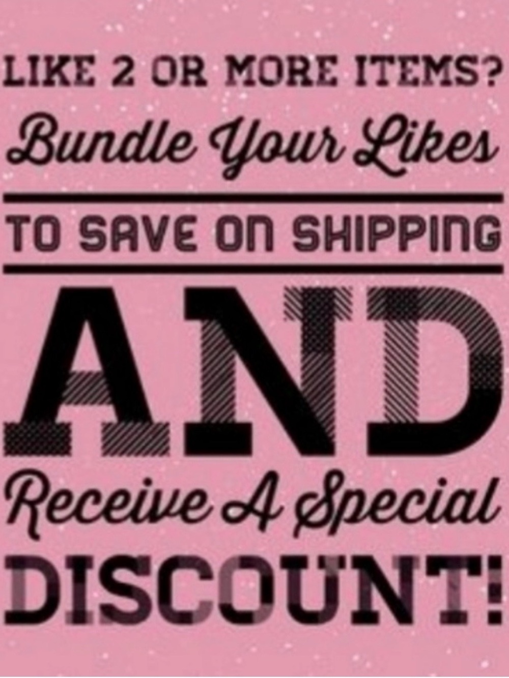 Bundle Your Likes Promotional Graphic - Pink and Black
